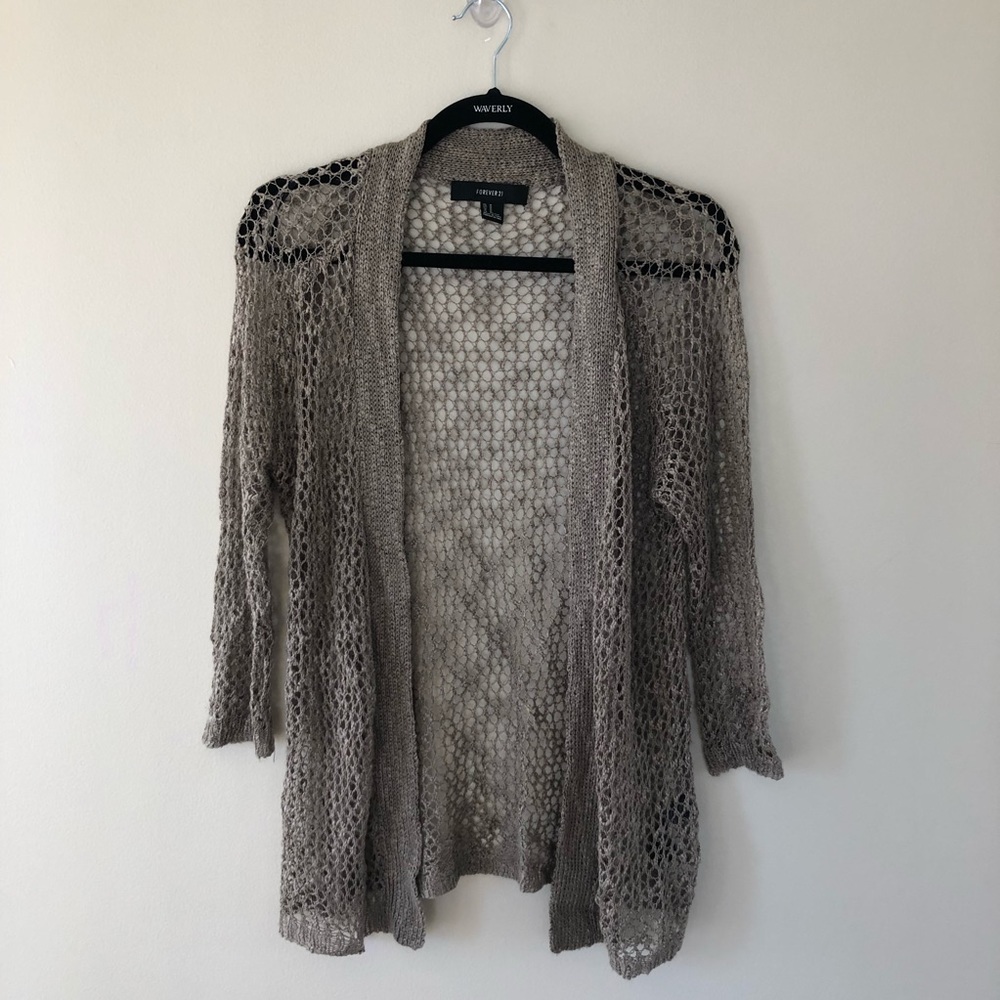 3/$25 Forever 21 Mesh Knit Cardigan
